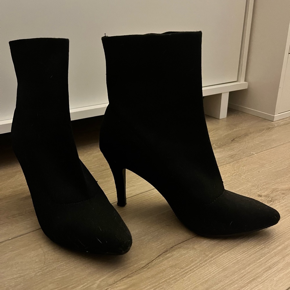 Black High Heel Booties